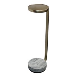 Williams-Sonoma Murray Brass and Marble Drink Side Table