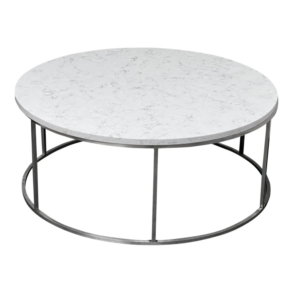 Contemporary Designs Custom Faux Marble + Floating Glass Coffee Table