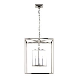 Visual Comfort Chapman & Myers Osbourne Polished Nickel Large Lantern. Original Price: $1,620