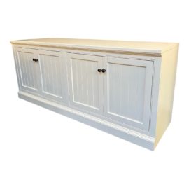 Pottery Barn Aubrey White Media Cabinet. Original Price: $1,200