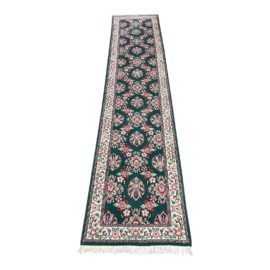 Indo Sarouk Handknotted Wool Runner - 2′8″ × 12′