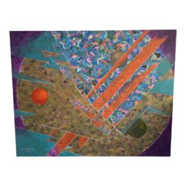 Webster B. Gelman Large Scale Original Painting on Linen, Untitled