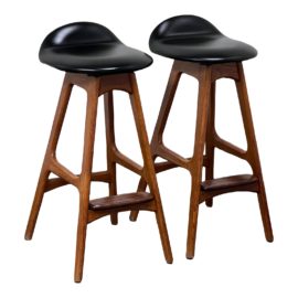 1960's Erik Buch o.d. Mobler Counter Stools, a Pair