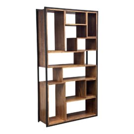 Noir Bauhaus Bookshelf in Dark Walnut With Steel Frame. Original Price: $5,150