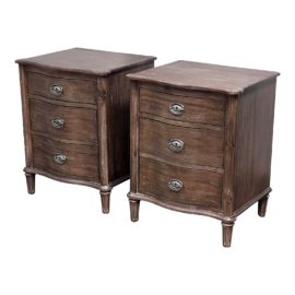 Restoration Hardware Empire Rosette Closed Nightstands, a Pair. Original Price: $1,600