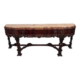 Century Furniture Grand Rapids Marble Top Wood Buffet