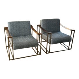 Bernhardt Dekker Arm Chairs, a Pair. Original Price: $3,000