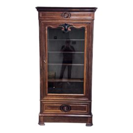 Louis Philippe Style Walnut Encased Bookcase