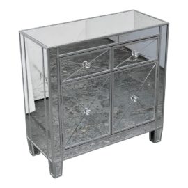 Convenience Concepts Gold Coast Collection Mirrored Cabinet. Original Price: $265