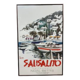 Vintage Noal Betts 'Sausalito' Poster Framed 1983