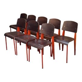 Vitra Prouvé Standard Sp Chairs, Set of Eight. Original Price: $6,920