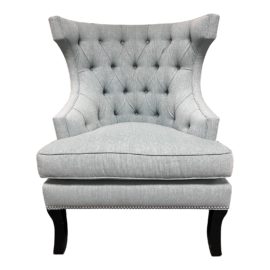 Contemporary Tufted Wingback Arm Chair