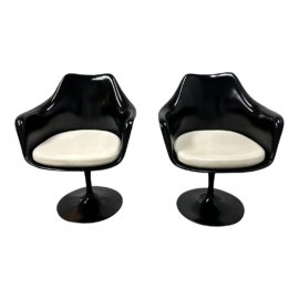 Eero Saarinen Style Tulip Armchairs, a Pair