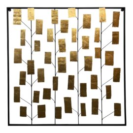 Phillips Collection Iron + Brass Tree Wall Sculpture. Original Price: $950