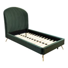 6ixth Sense Emerald Velvet Bedframe, a Twin. Original Price: $1,500