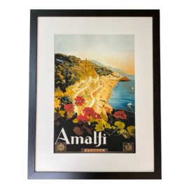 Amalfi Halia Company Travel Poster, Framed