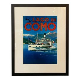 Lago Di Como Travel Poster, Framed