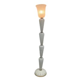 Seguso Italian Murano Glass Torchiere Floor Lamp. Original Price: $9,000