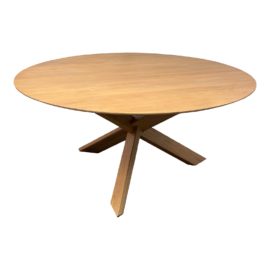 Crate & Barrel Apex White Oak Round Dining Room Table. Original Price: $2,800