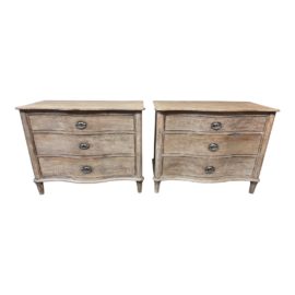 Restoration Hardware Empire Rosette Closed Nightstands, a Pair. Original Price: $2,300