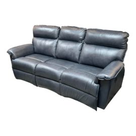 Sunrise Home Jay Double Recliner Leather Sofa. Original Price: $2,635