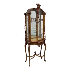 Vintage Art Nouveau Bronze Giltwood Display Cabinet