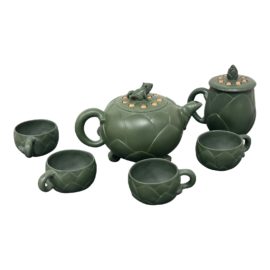 Yixing Teapot Frog on Lotus Tea Serving Set