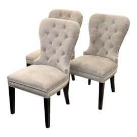 Charlotte Tufted Dining Chairs, a Set of 3. Original Price: $957