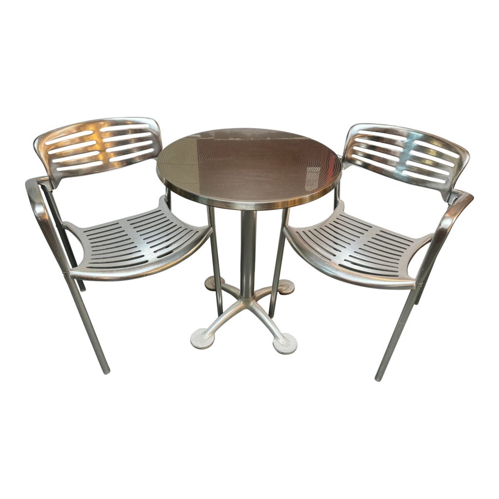 Contemporary Round Glass + Metal Side Table | Design Plus Gallery