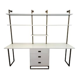 Restoration Hardware Avalon Double Desk Study Wall Shelving. Original Price: $3,270
