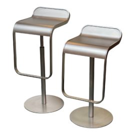 La Palma Shin and Tomoko Azum Lem Pistol Adjustable Barstools, a Pair. Original Price: $1,890