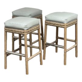 Baker Furniture McGuire Antalya Backless Counter Stools, Set of Three. Original Price: $13,788