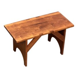 Cherry Wood Step Stool With Artisan Made Joinery