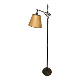 Vintage Art Deco Style Bronze Finish Floor Lamp