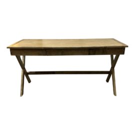 World Market Light Walnut Finish Campaign Desk. Original Price: $350