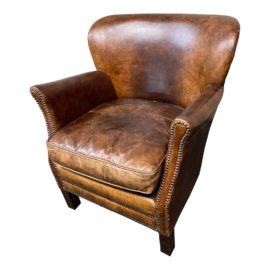 Restoration Hardware Timothy Oulton's Professor Leather Club Chair. Original Price: $1,650
