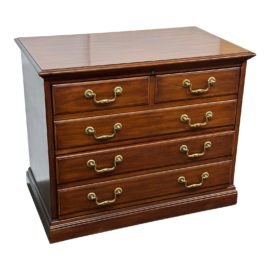 Sligh Ellis Mahogany Faux Five Drawer File Cabinet