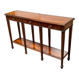Theodore Alexander Classic Burlwood Banded Console