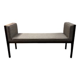 Custom Design Contemporary Brown Tweed Bench