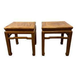 Vintage Ming Style Side Tables, a Pair