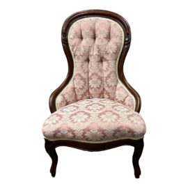 Victorian Petal Pink Spoon Back Parlor Chair