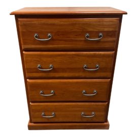 Contemporary Cherrywood Four Drawer Dresser