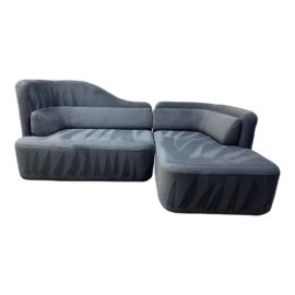 Bo Concept Ottawa Two Piece Dusty Green Sofa. Original Price: $5,770