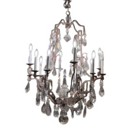 Dennis & Leen Gilt Iron and Cut Crystal Grand Chandelier