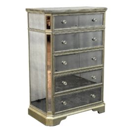 Z Gallerie Borghese Five Drawer Mirrored Dresser. Original Price: $1,400