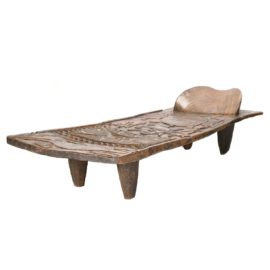 African Carved Wood Ceremonial Bed, Senufo