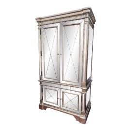 Neiman Marcus Amelie Mirrored Two Piece Armoire. Original Price: $5,000