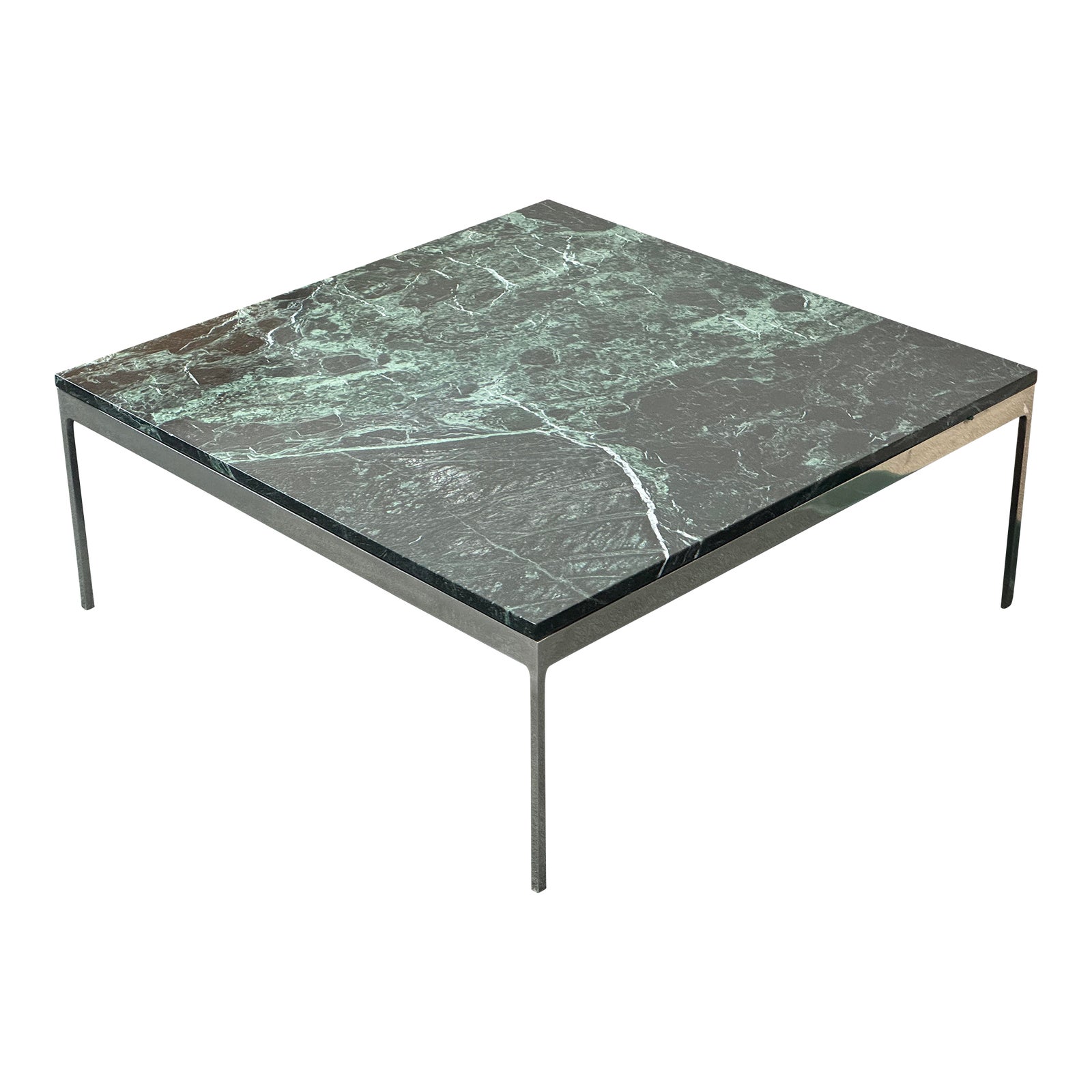 Custom Verde Antiqua Marble Coffee Table by Nico Zographos