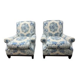 Roberto Barahona Custom Lounge Arm Chairs, a Pair