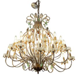 24-Light Murano Crystal Chandelier. Original Price: $15,000